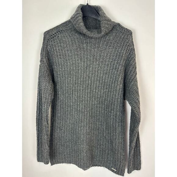 Abercrombie & Fitch Size Medium Gray Turtleneck Tunic Sweater Wool Blend Women's - Picture 11 of 11